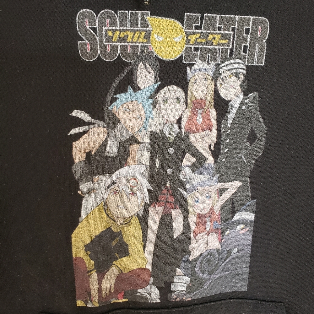 Soul Eater Black Hoodie Sweatshirt Size Large